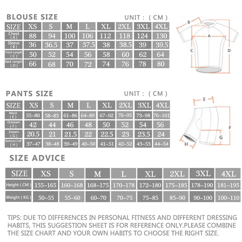 Conjuntos de maillot de ciclis - Cycling Gear Brands reseña y precio